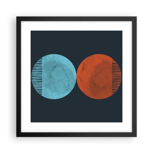 Plakat w czarnej ramie - Tylko geometria? - 40x40 cm