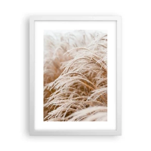 Plakat w białej ramie - Pokłon jesiennemu słońcu - 30x40 cm