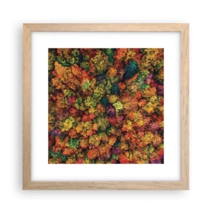Plakat w ramie jasny dąb - Bukiet jesiennych drzew - 30x30 cm