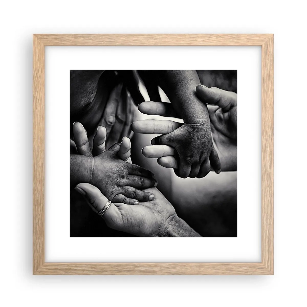 Plakat w ramie jasny dąb - Być człowiekiem - 30x30 cm