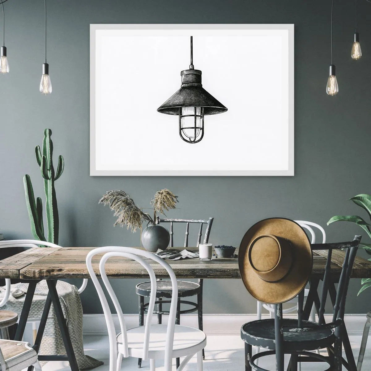 Plakat w białej ramie - Jak przed laty… - 100x70 cm