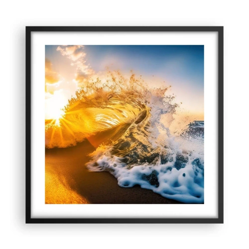 Plakat w czarnej ramie - Zabawa na piasku - 50x50 cm