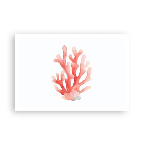 Plakat - Koral koloru koralowego - 91x61 cm