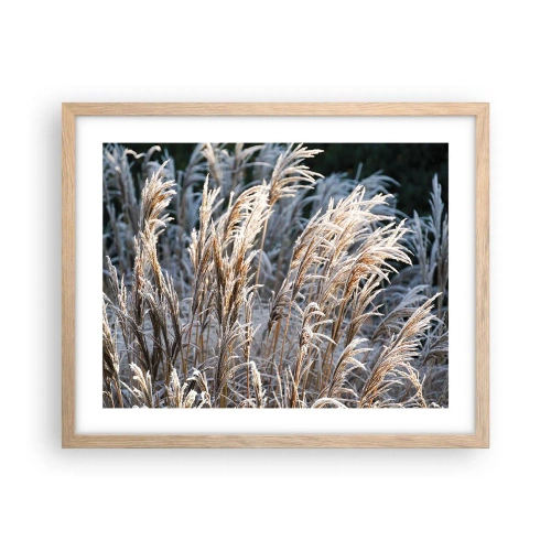 Plakat w ramie jasny dąb - Szronem ustrojone - 50x40 cm