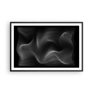 Plakat w czarnej ramie - Taniec światła w przestrzeni - 91x61 cm