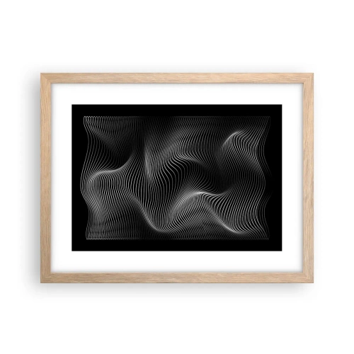 Plakat w ramie jasny dąb - Taniec światła w przestrzeni - 40x30 cm