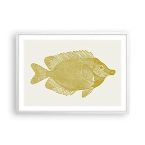 Plakat w białej ramie - Ryba i tyle - 70x50 cm