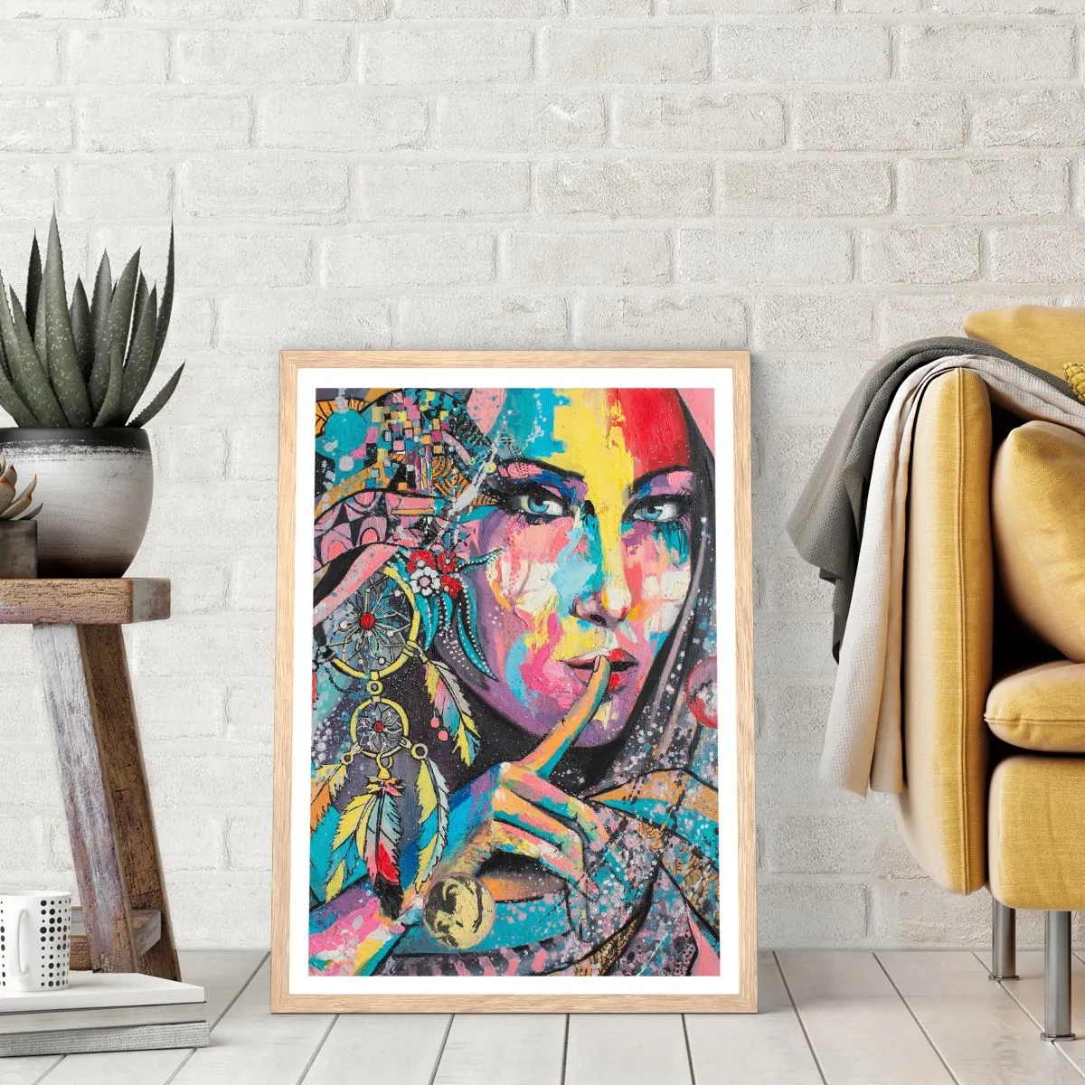 Plakat w ramie jasny dąb - Milcz, aż zrozumiesz - 70x100 cm