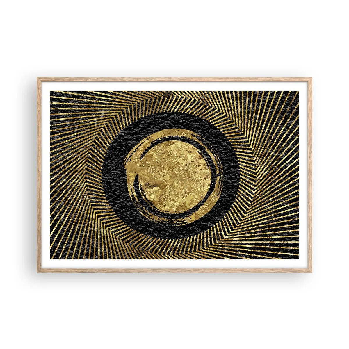 Plakat w ramie jasny dąb - Kompozycja glamour - 100x70 cm