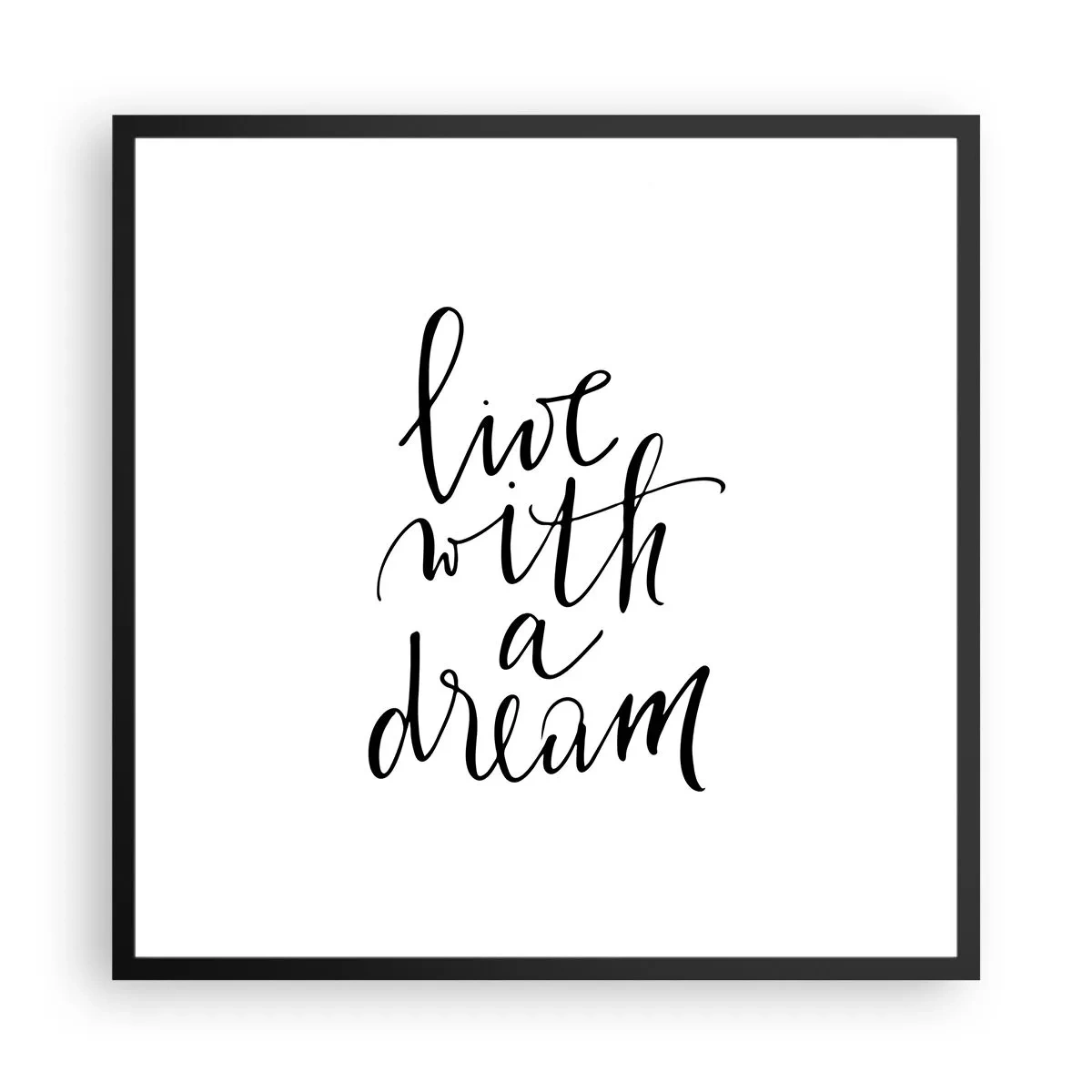 Plakat w czarnej ramie - Of course - 60x60 cm