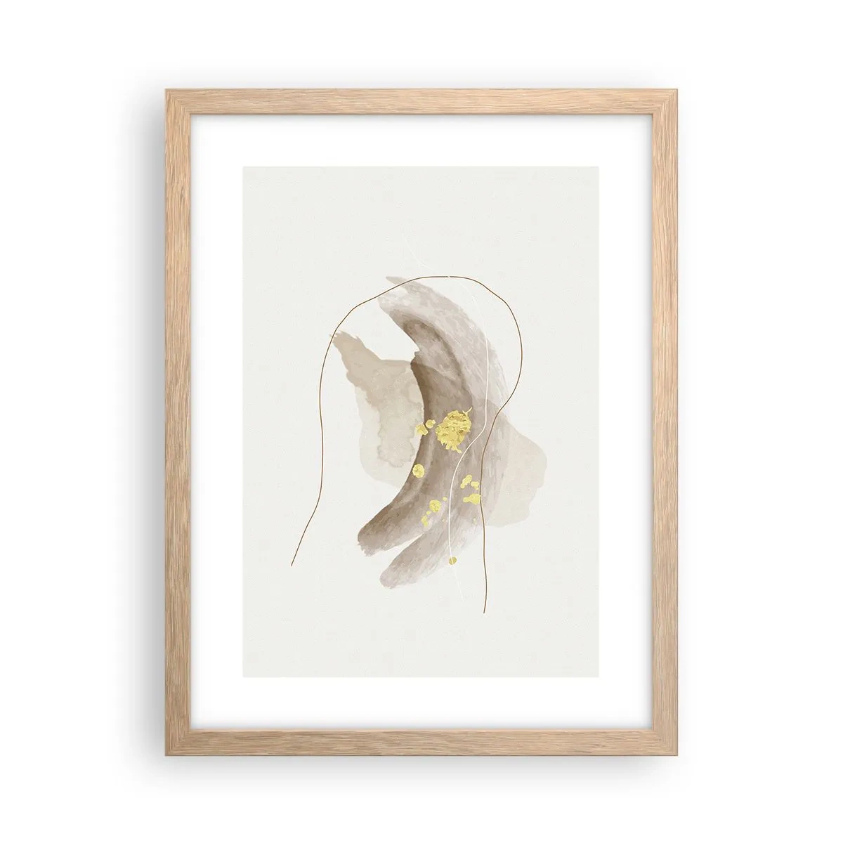 Plakat w ramie jasny dąb - Napotkane w przestrzeni - 30x40 cm
