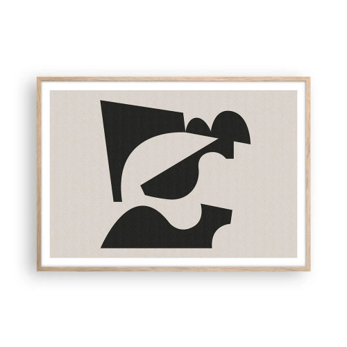 Plakat w ramie jasny dąb - Do samodzielnego składania - 100x70 cm