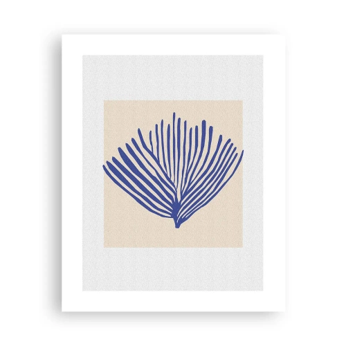 Plakat - Niebieski wachlarz - 40x50 cm