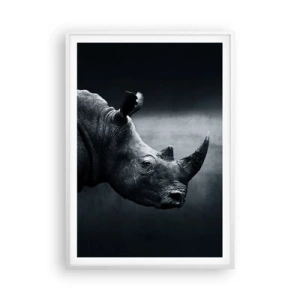 Plakat w białej ramie - Prawy profil - 70x100 cm
