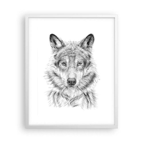 Plakat w białej ramie - Urodzony przywódca - 40x50 cm