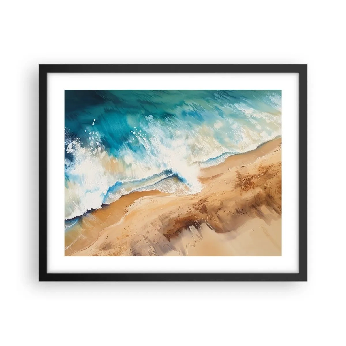 Plakat w czarnej ramie - Powracająca fala - 50x40 cm