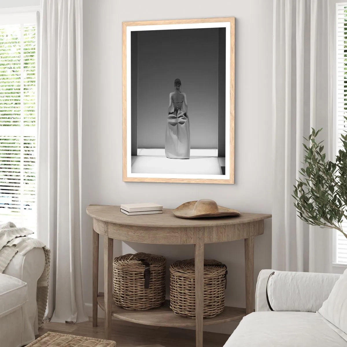 Plakat w ramie jasny dąb - Wyrafinowana prostota - 40x50 cm