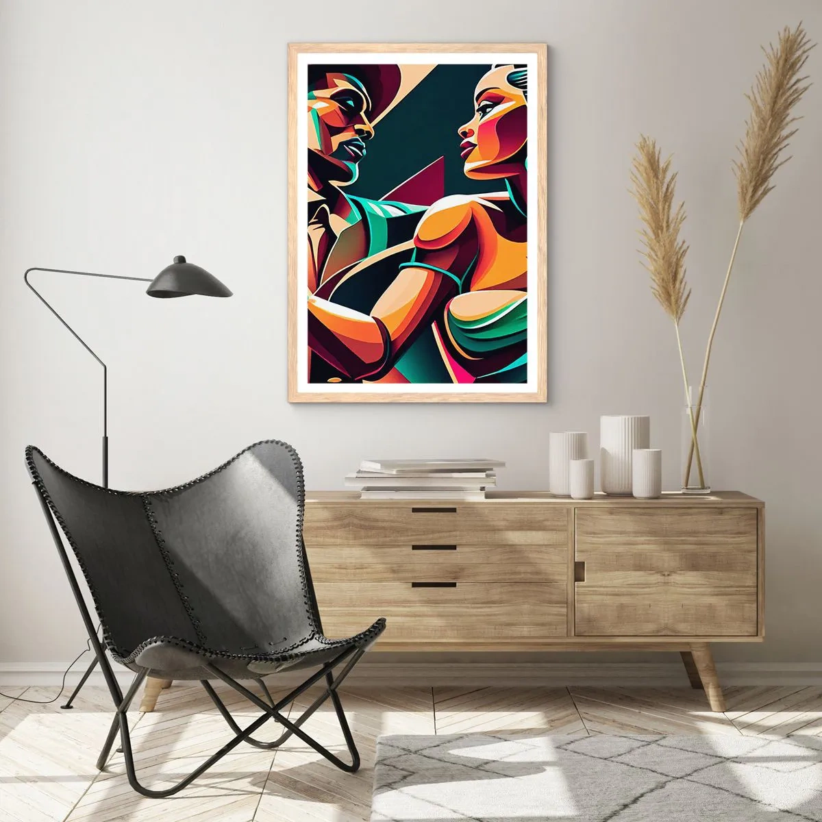 Plakat w ramie jasny dąb - W rytmie serca - 61x91 cm
