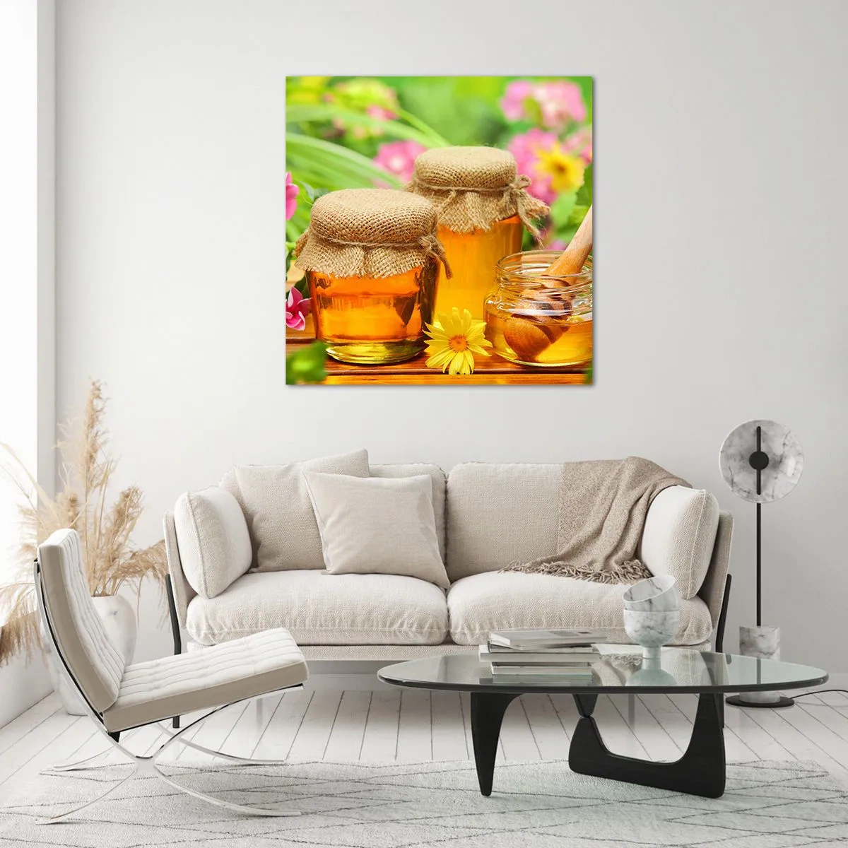 Obraz na szkle - Słodko i kwiatowo - 50x50 cm