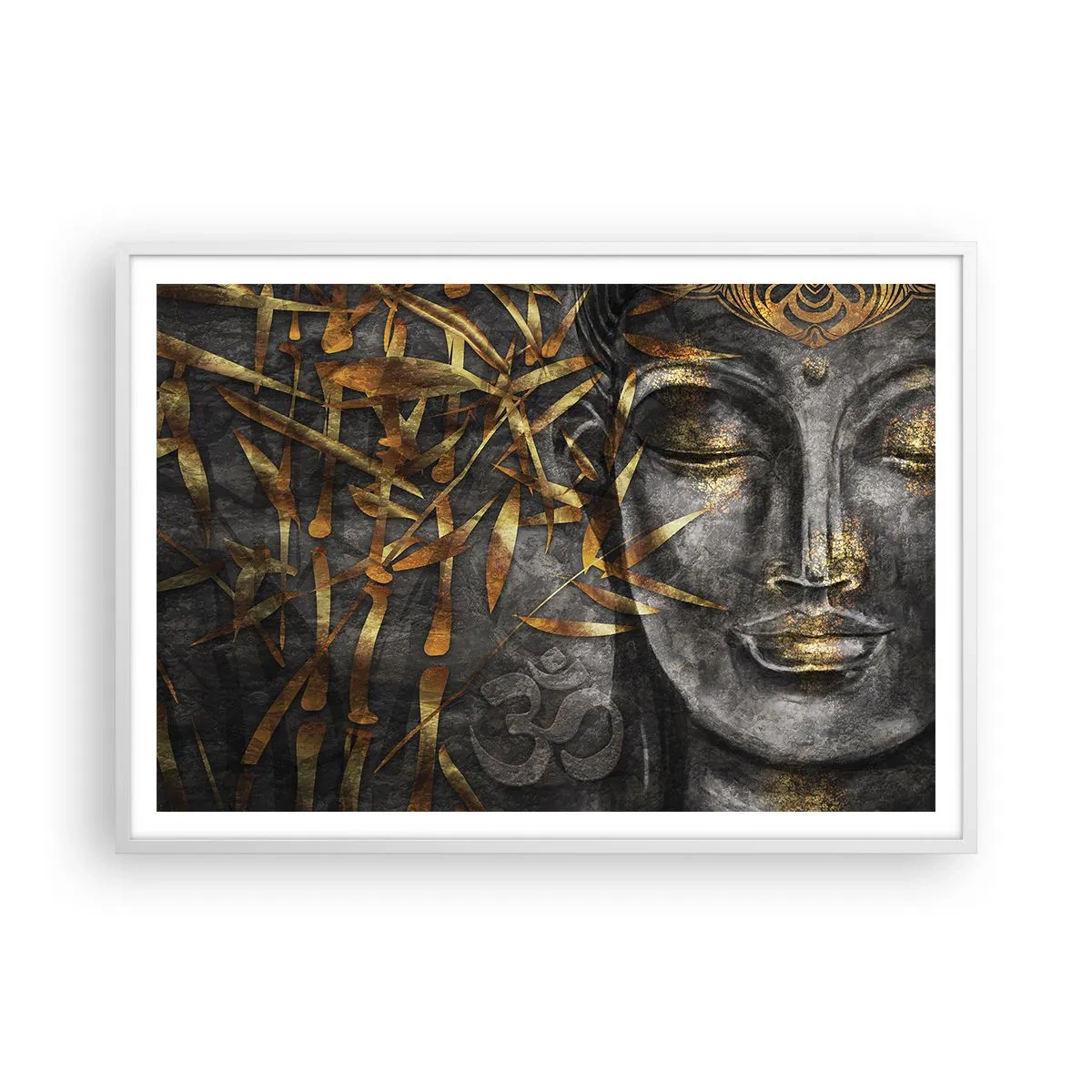 Plakat w białej ramie - Poczuj spokój - 100x70 cm