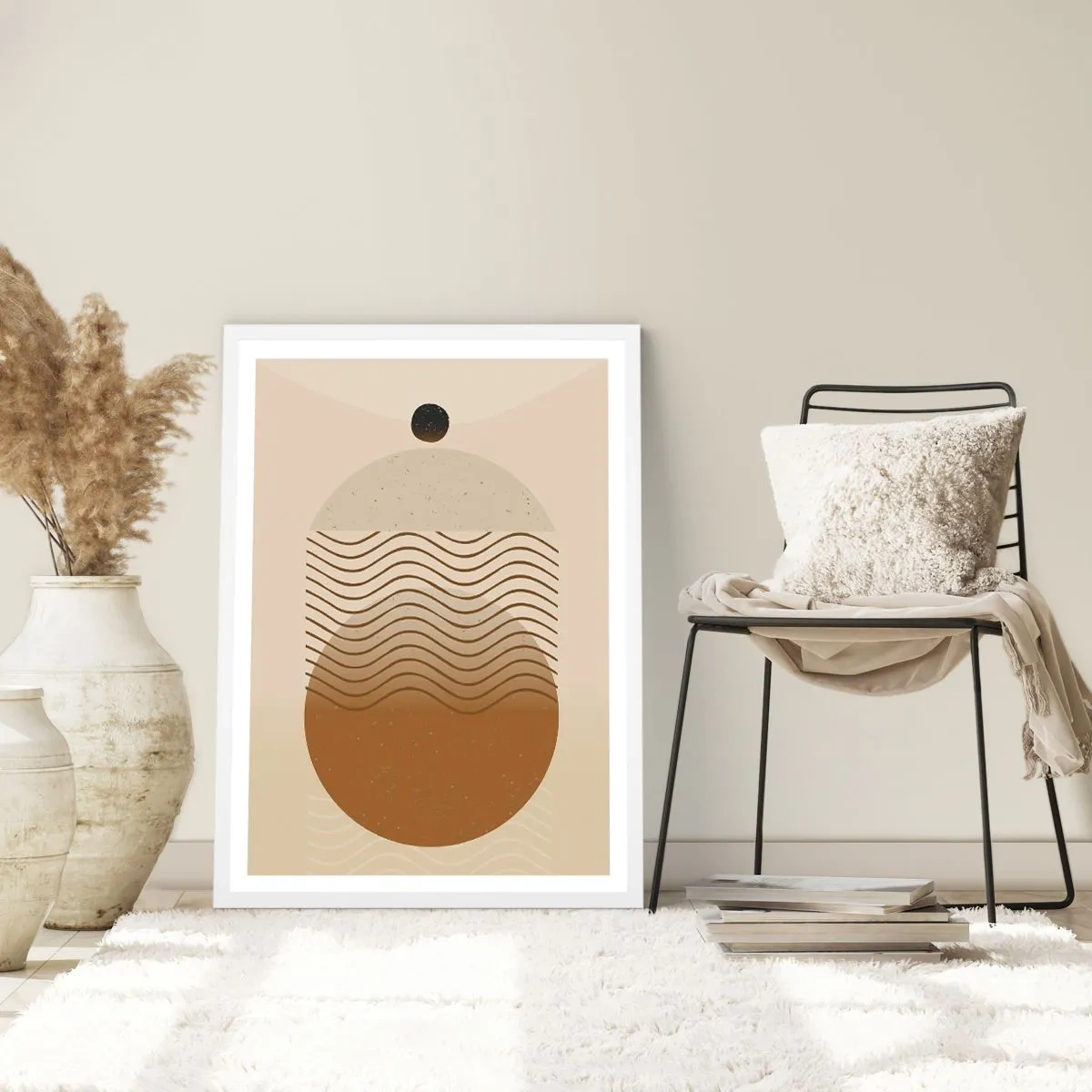 Plakat w białej ramie - O pochodzeniu figur geometrycznych - 70x100 cm