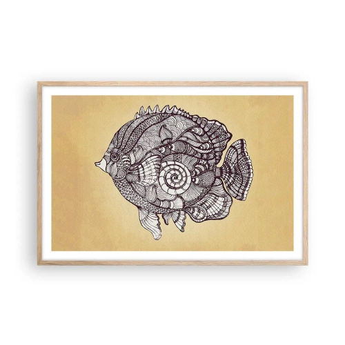Plakat w ramie jasny dąb - Z oceanu ornamentów - 91x61 cm