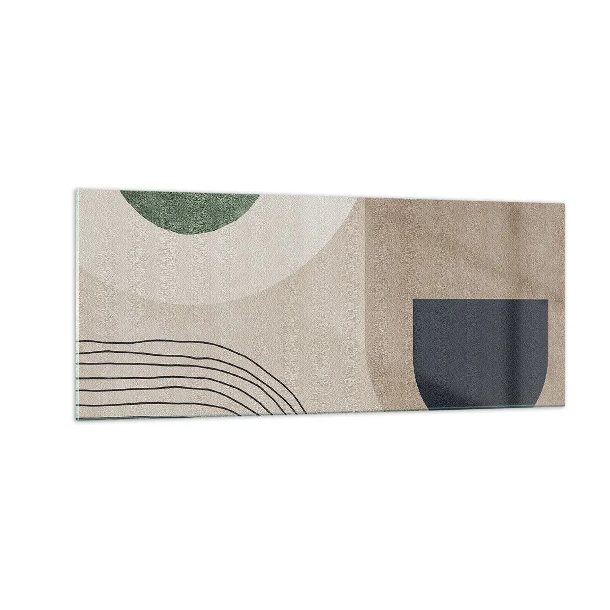 Obraz na szkle - Łagodność owalu - 100x40 cm