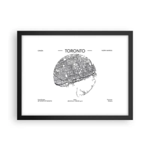Plakat w czarnej ramie - Anatomia Toronto - 40x30 cm