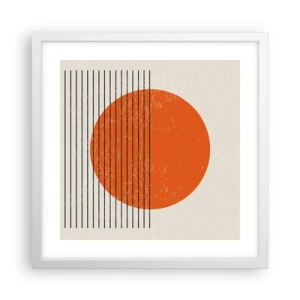 Plakat w białej ramie - Zawsze słońce - 40x40 cm