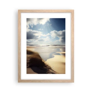 Plakat w ramie jasny dąb - Plaża, dzika plaża - 30x40 cm
