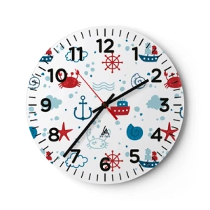 Zegar ścienny - Morska bajka - 30x30 cm