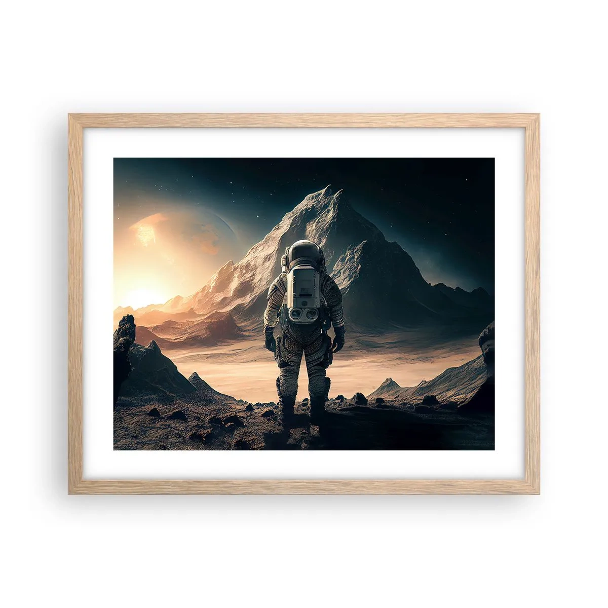 Plakat w ramie jasny dąb - Nowe wyzwanie - 50x40 cm