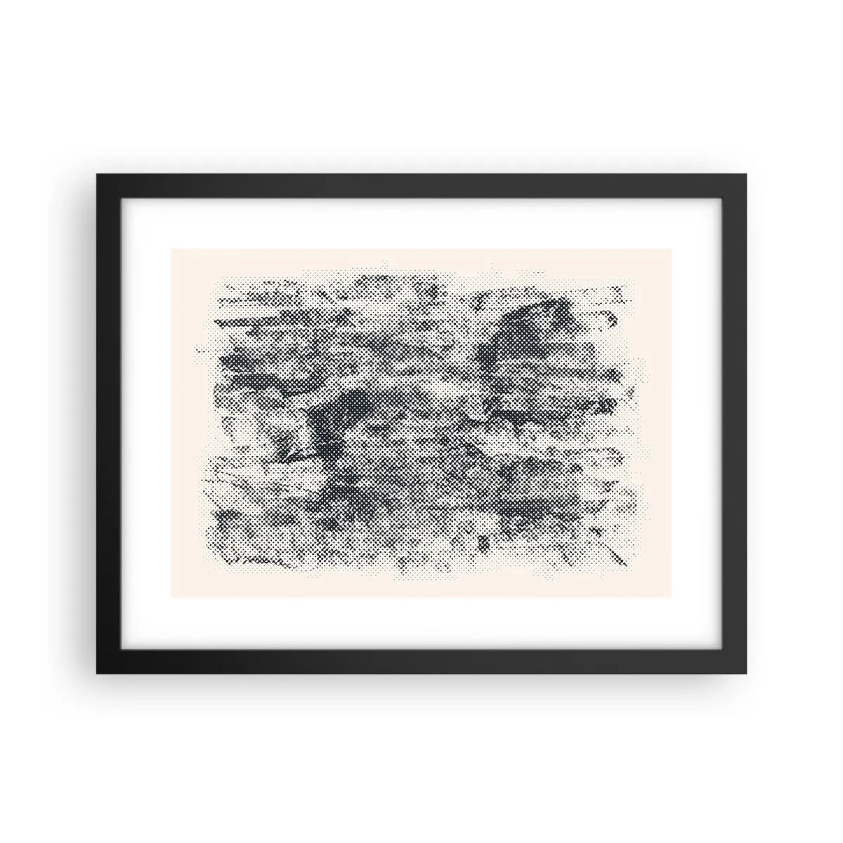 Plakat w czarnej ramie - Mglista kompozycja - 40x30 cm