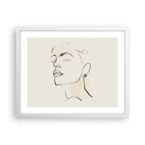 Plakat w białej ramie - Dumne spojrzenie - 50x40 cm