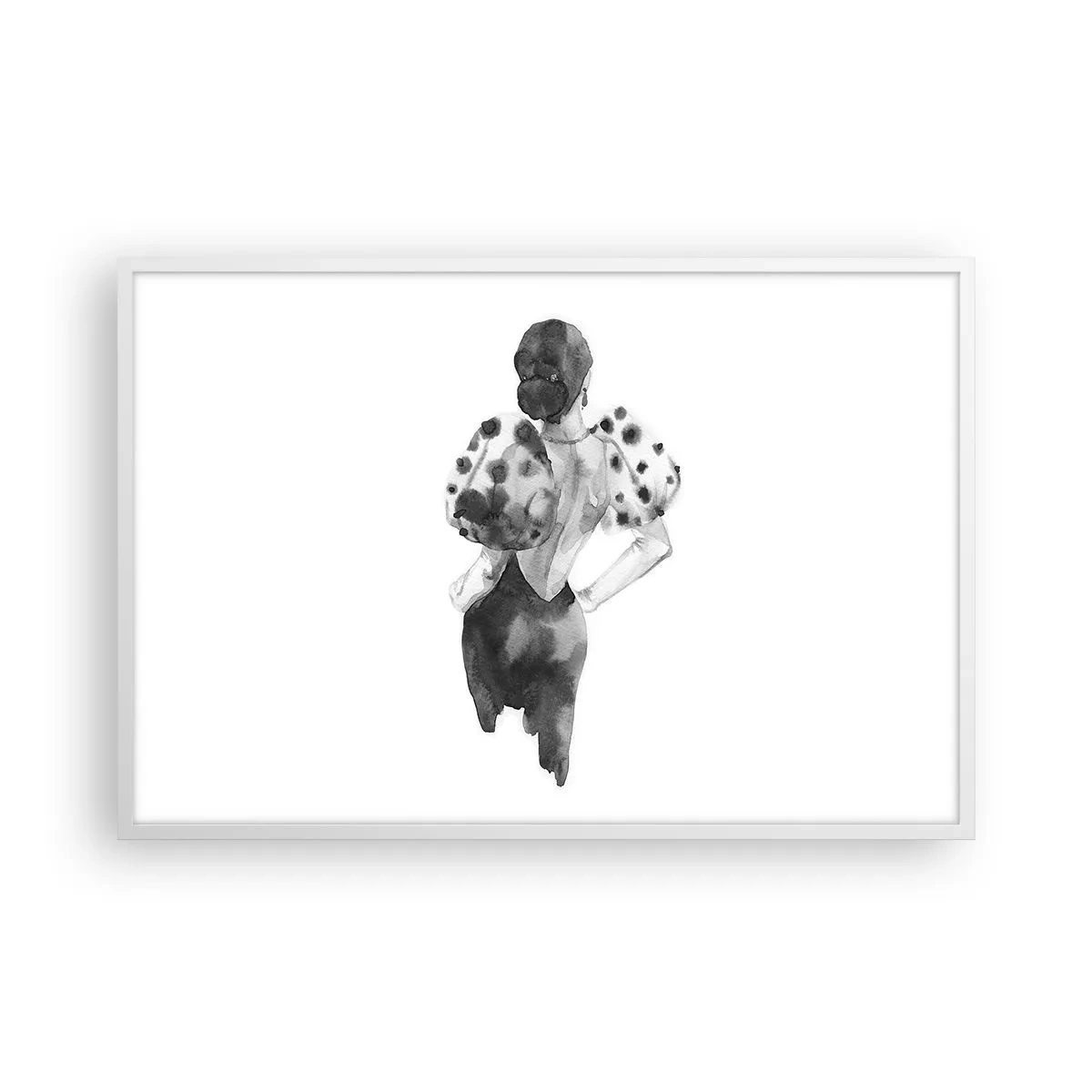 Plakat w białej ramie - Przeszła tuż obok - 91x61 cm