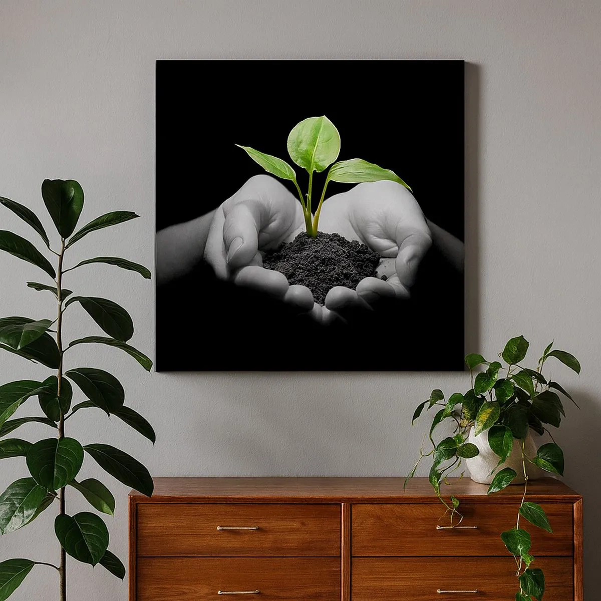 Obraz na płótnie - Kocham naturę, chronię ją - 30x30 cm