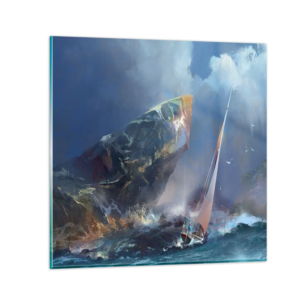 Obraz na szkle - Kto ma odwagę, wygrywa - 70x70 cm