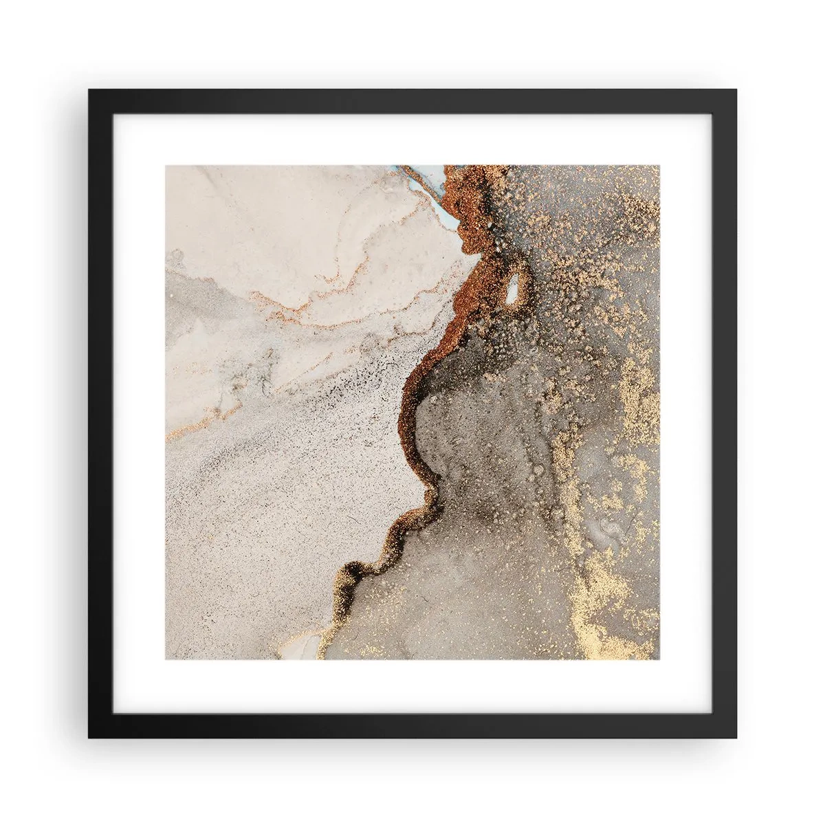 Plakat w czarnej ramie - Na granicy barw - 40x40 cm