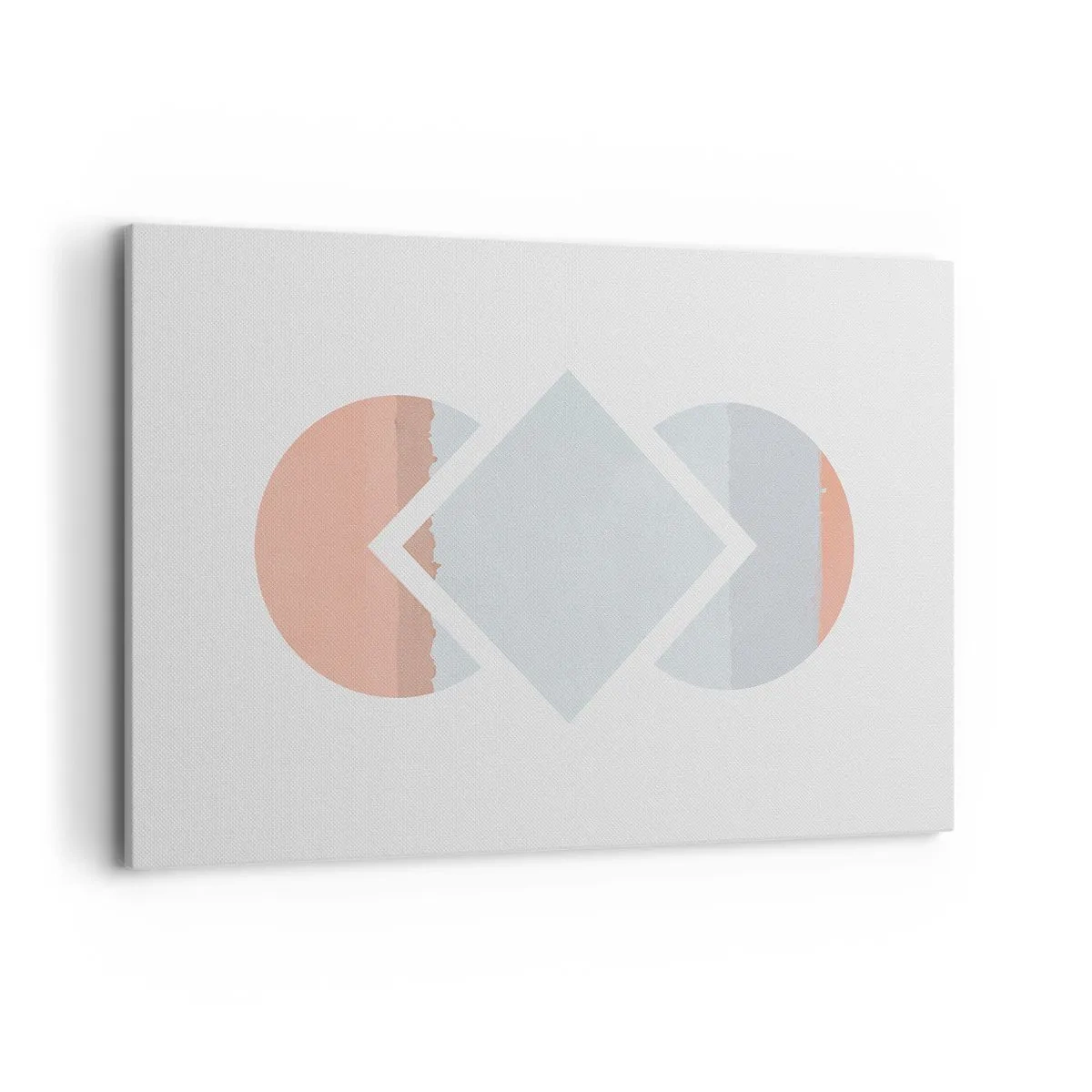 Obraz na płótnie - Minimalistyczny obraz z geometrycznymi kształtami - 120x80cm - Sytuacja jest jasna - Nowoczesna dekoracja ścienna do salonu, kuchni i sypialni ARTTOR