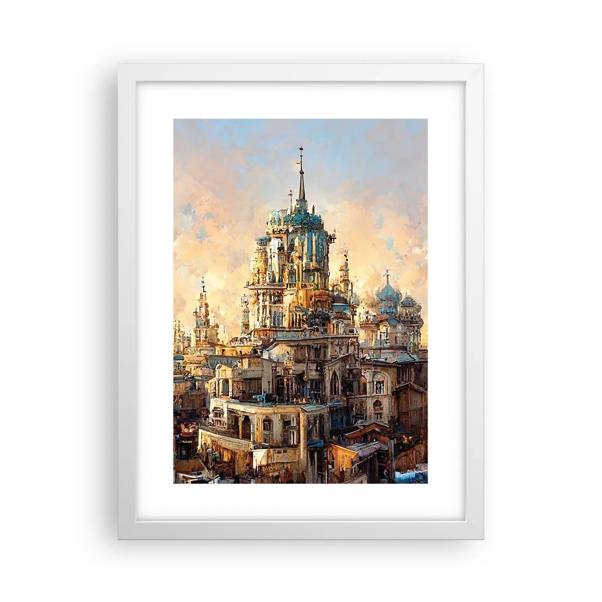 Plakat w białej ramie - Miasto miast - 30x40 cm