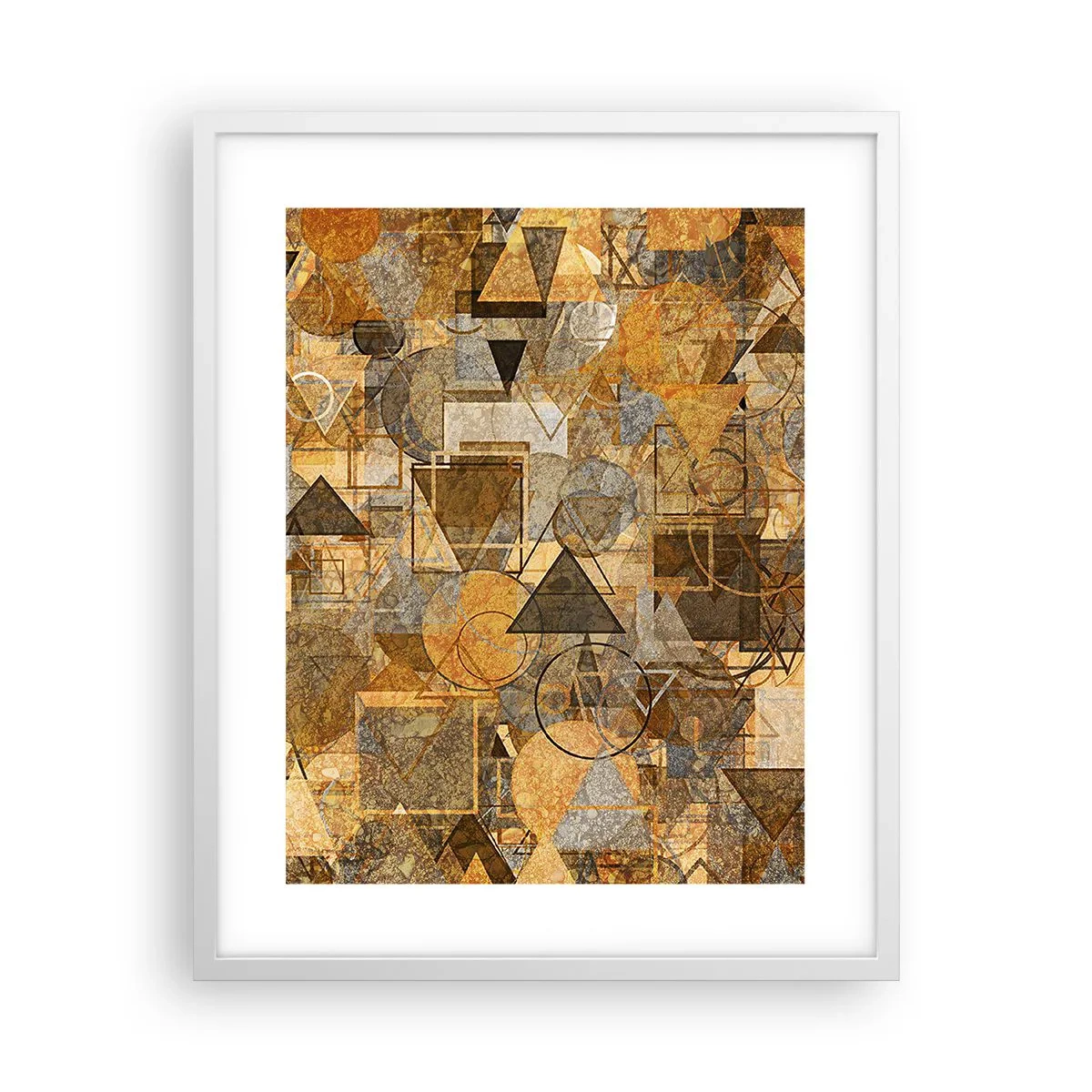 Plakat w białej ramie - Świat ujęty w formę - 40x50 cm