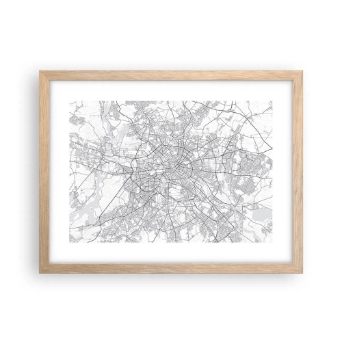 Plakat w ramie jasny dąb - Kwiat Berlina - 40x30 cm