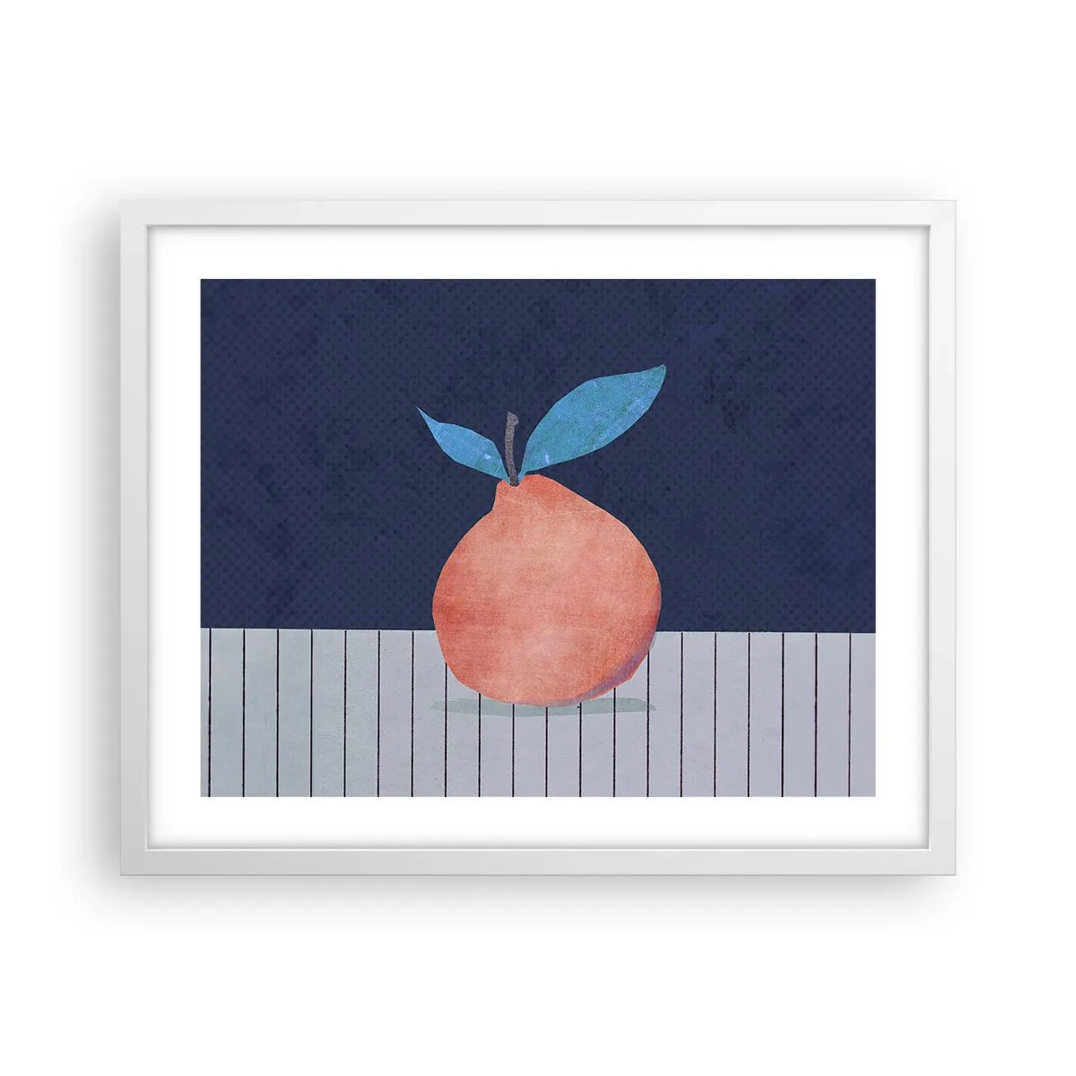 Plakat w białej ramie - Wypukłość i płaszczyzna - 50x40 cm