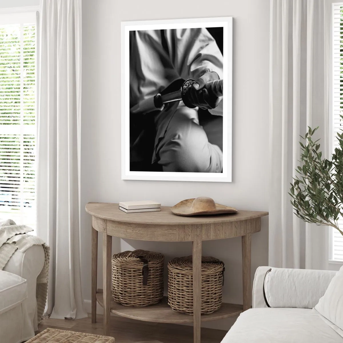 Plakat w białej ramie - Dusza wojownika - 70x100 cm