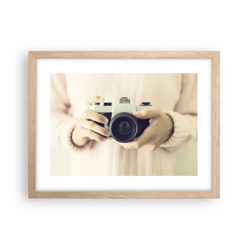 Plakat w ramie jasny dąb - By widzieć więcej… - 40x30 cm