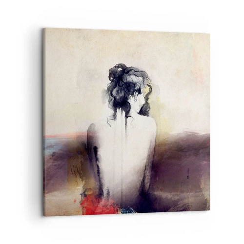 Obraz na płótnie - Łagodne linie, owalne kształty - 50x50 cm