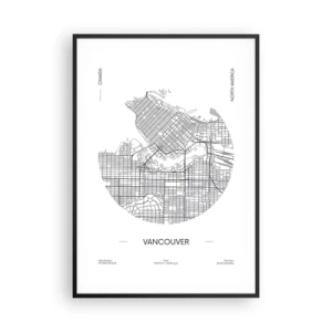 Plakat w czarnej ramie - Anatomia Vancouver - 70x100 cm