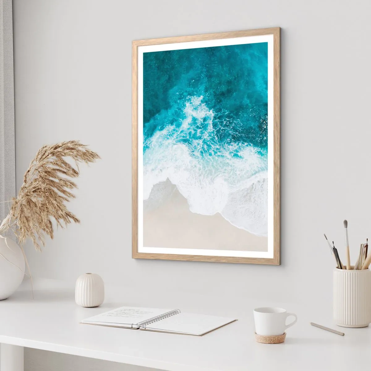 Plakat w ramie jasny dąb - Naturalna pieszczota - 30x40 cm