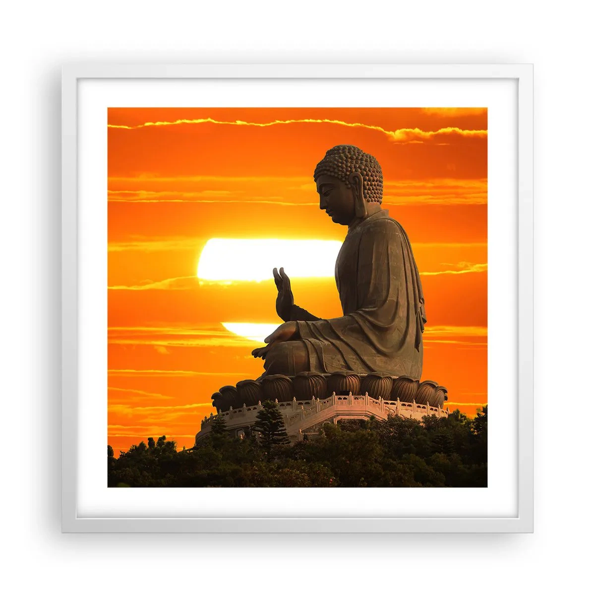 Plakat w białej ramie - Bez strachu przed światem - 50x50 cm