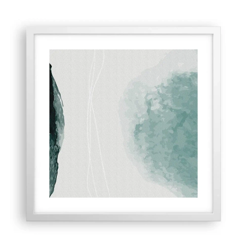 Plakat w białej ramie - Spotkanie z mgłą - 40x40 cm